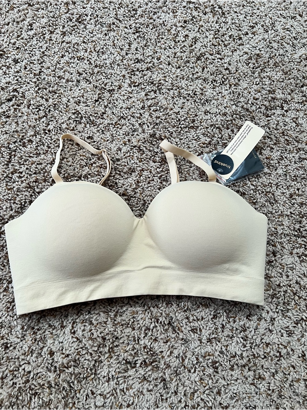 Truekind Bra Women’s Large Nude Supportive Comfort Wireless NWT